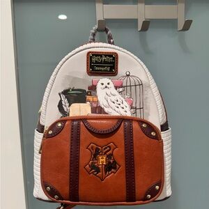 Loungefly Harry Potter Backpack with White and Brown Accents